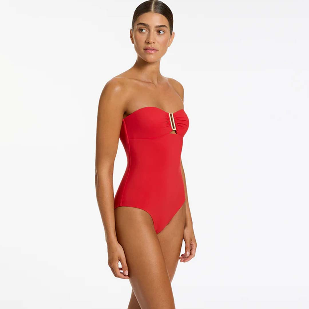 JETSET BANDEAU ONE PIECE | ROSSO