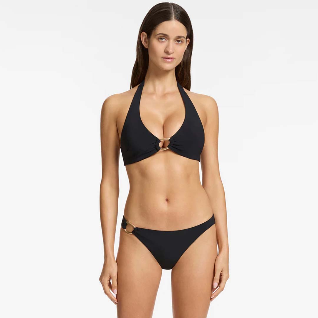 TRIANGLE BIKINI TOP | BLACK