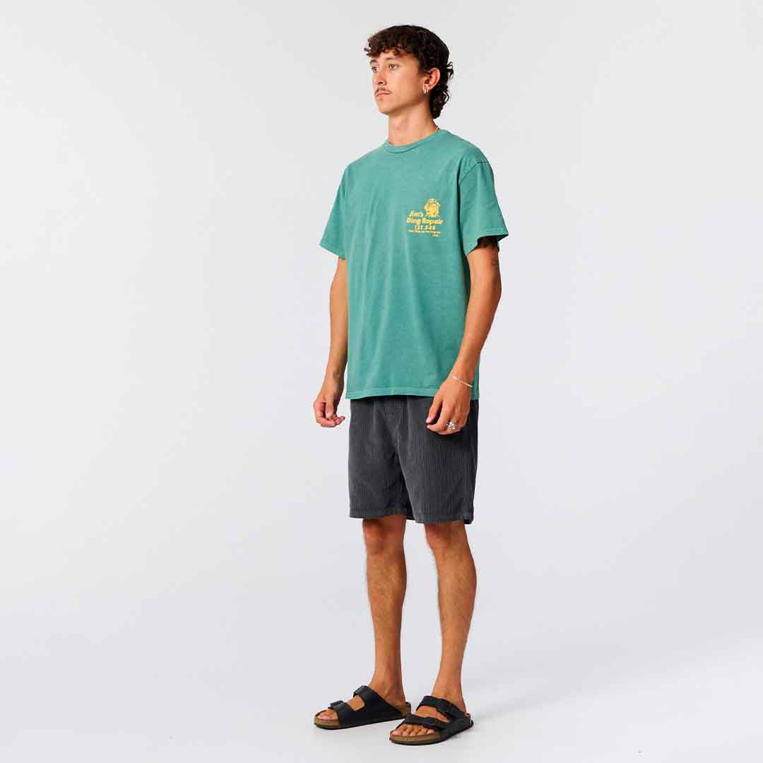 Jim’s Ding Repairs Tee | Dusty Green
