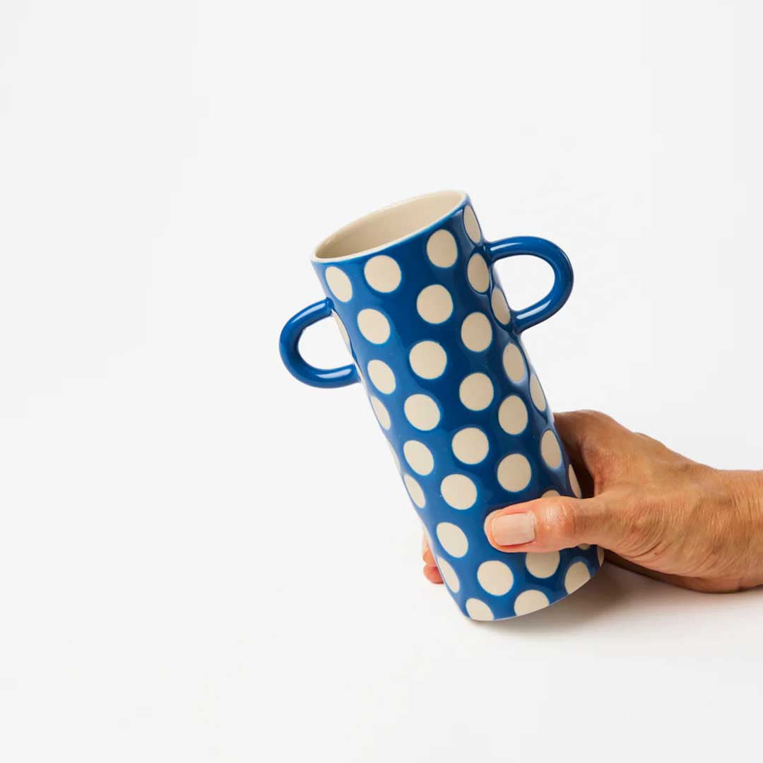 Griffe Blue Spot Bud Vase