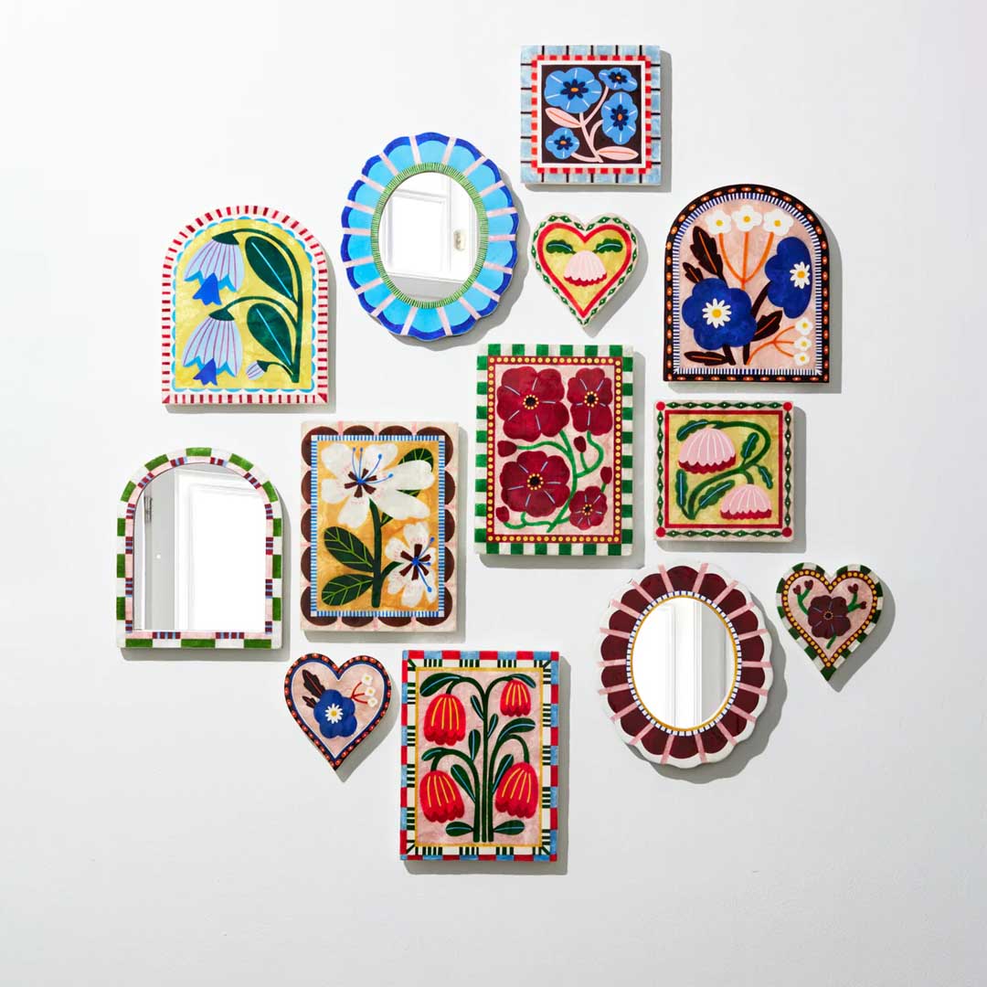 Paradis | Green Floral Mirror