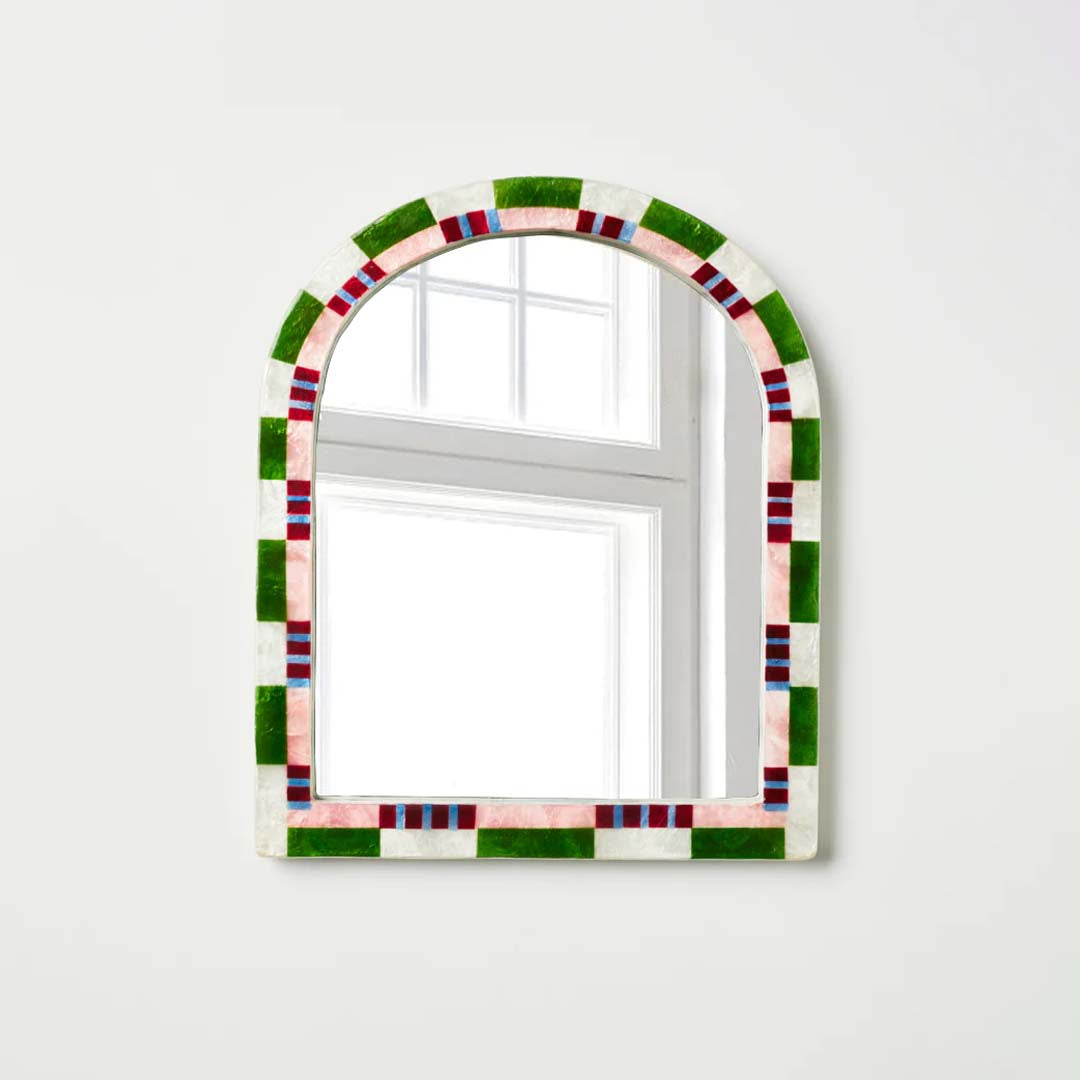 Bloom Nouveau Check Mirror