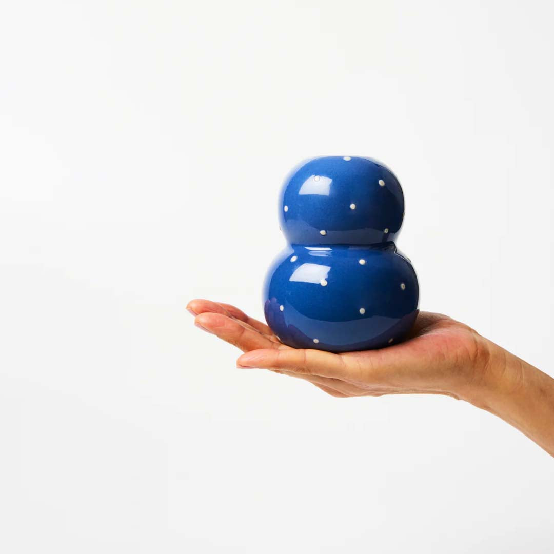 Fonda Vase | Navy Dotty