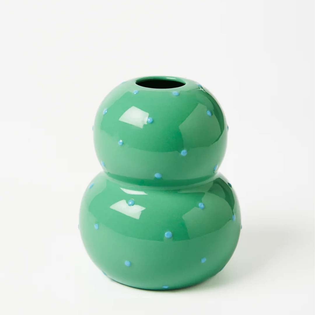 Fonda Vase | Green Blue Dotty