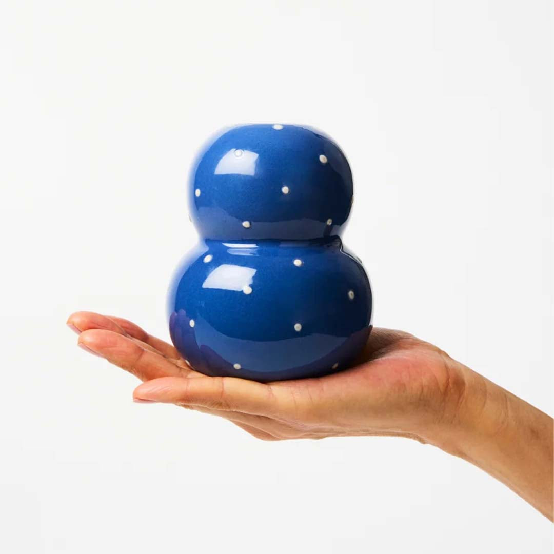 Fonda Vase | Navy Dotty