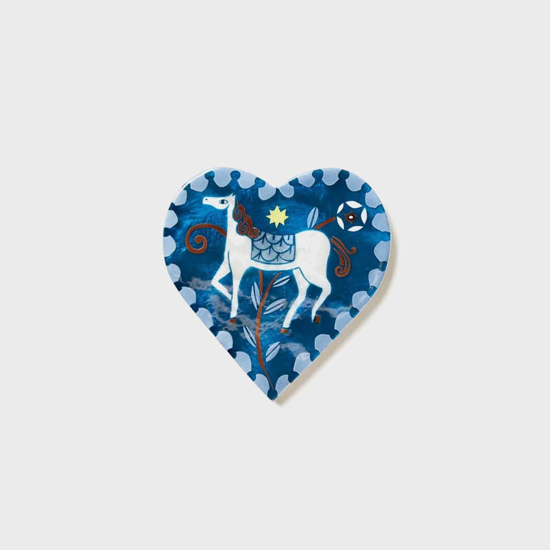 Paloma Heart Blue Horse