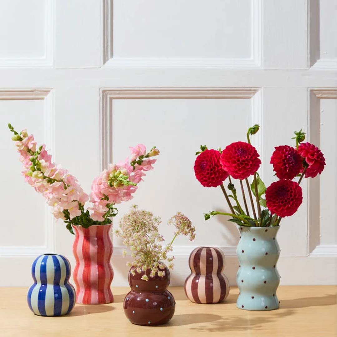 Fonda Vase | Pink Green Dotty