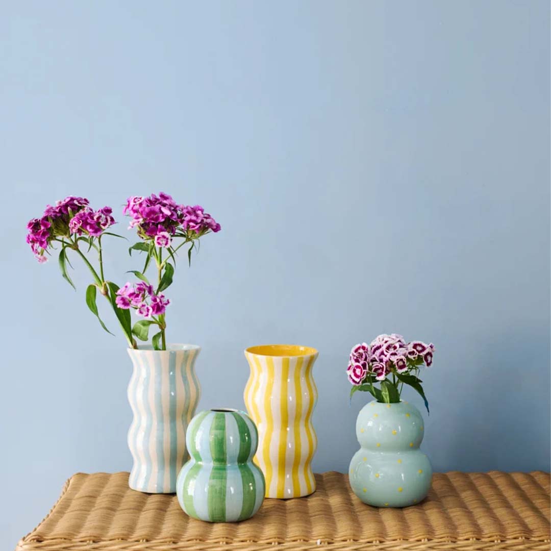 Fonda Vase | Navy Dotty