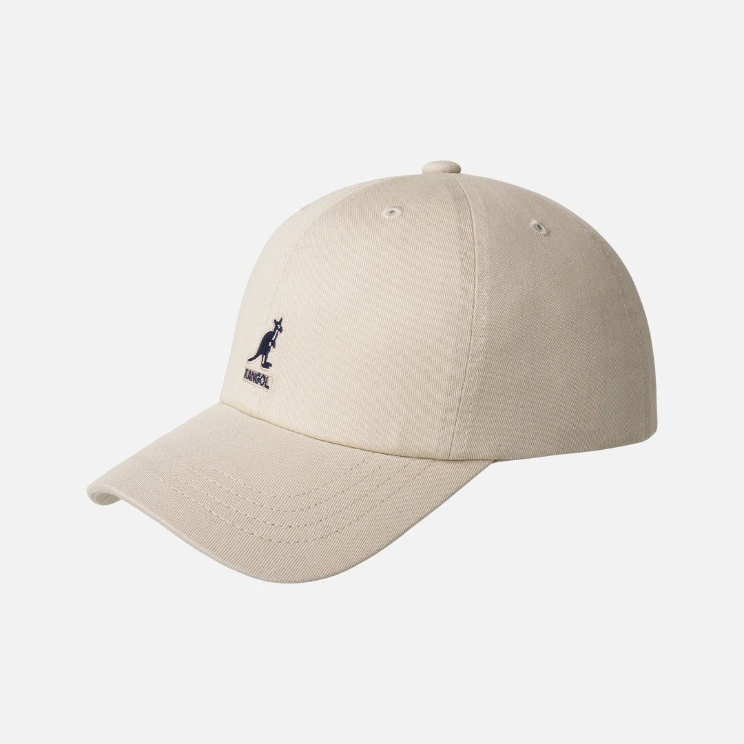 Kangol Washed Baseball cap in Khaki — front view