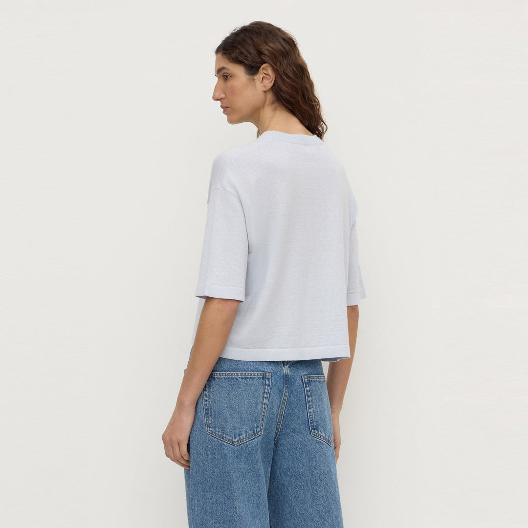 Assembly Label Kensy Cotton Cashmere Tee in Powder Blue