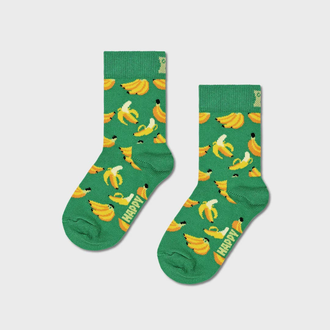 Kids Banana Sock (7300) | Green Yellow