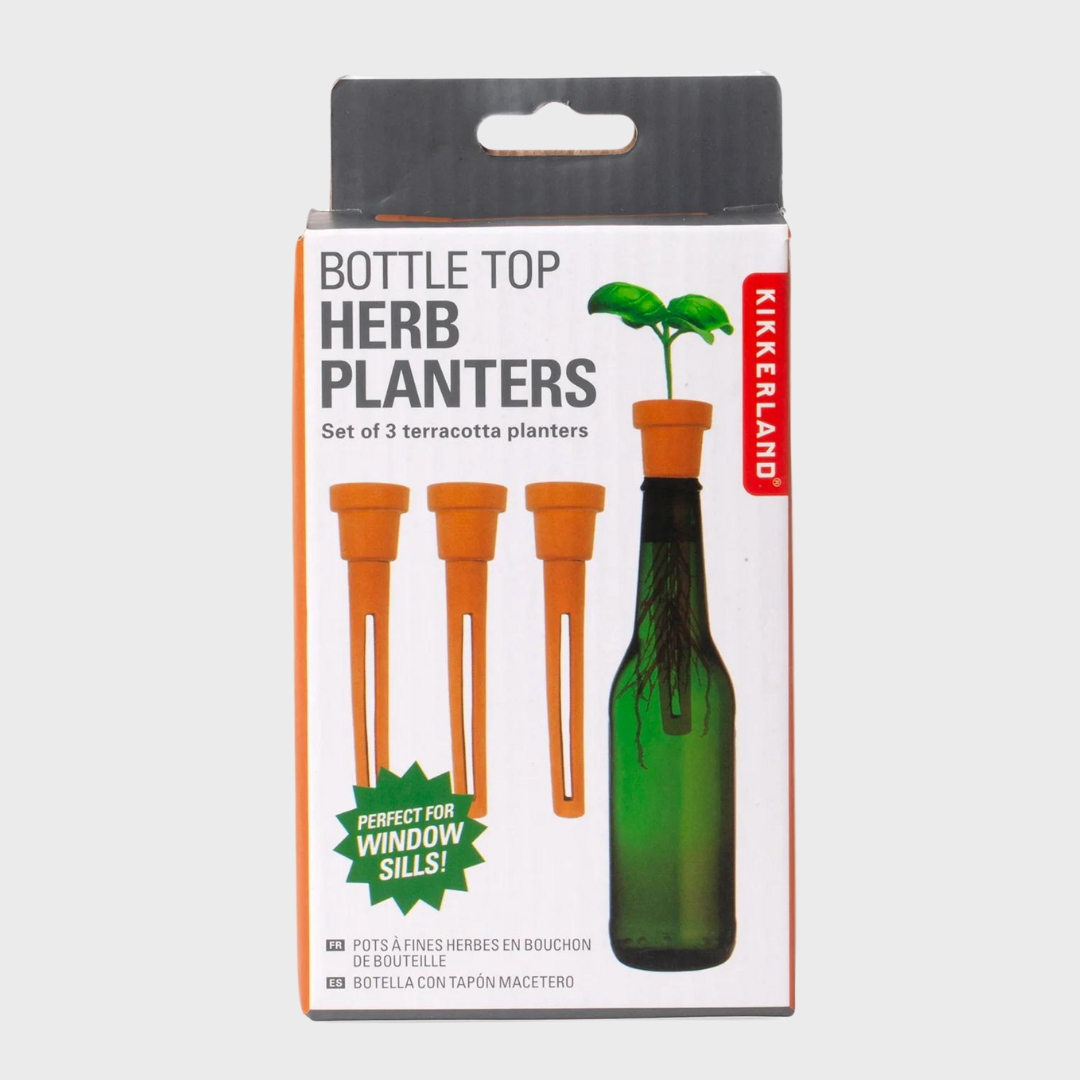 BOTTLE TOP HERB PLANTERS | SET OF 3