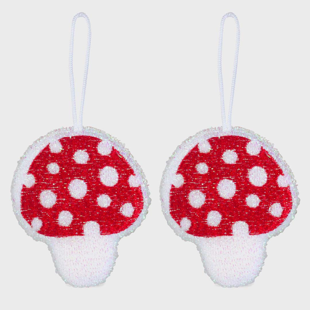 MUSHROOM SCRUB SPONGE | RED