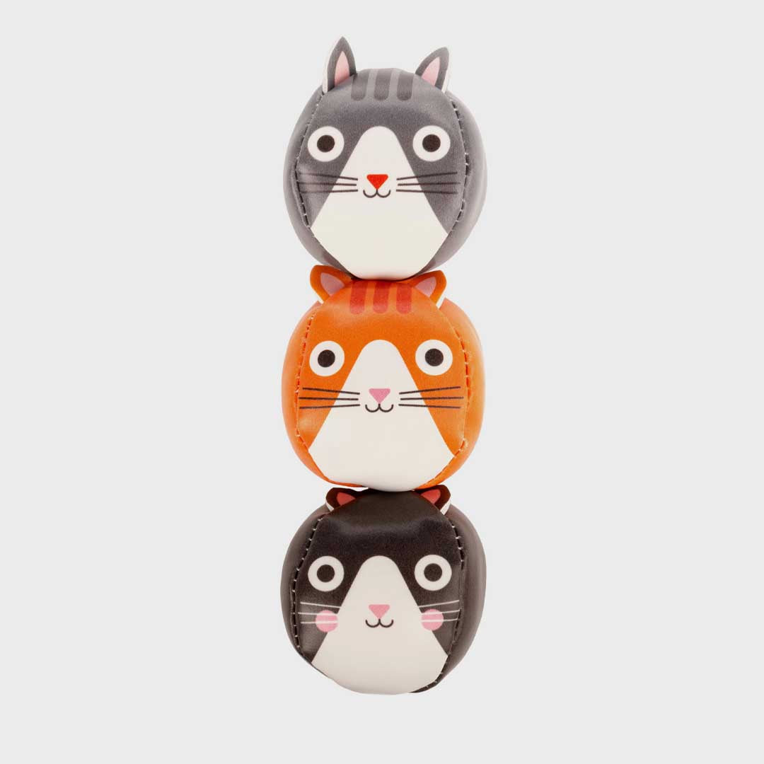 Three Cats Juggling Balls