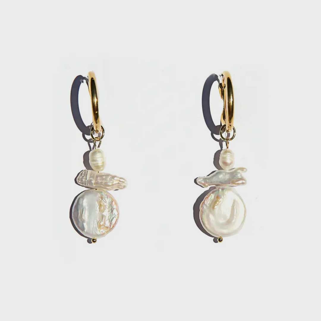 Huggie Freshwater Hoop Earrings