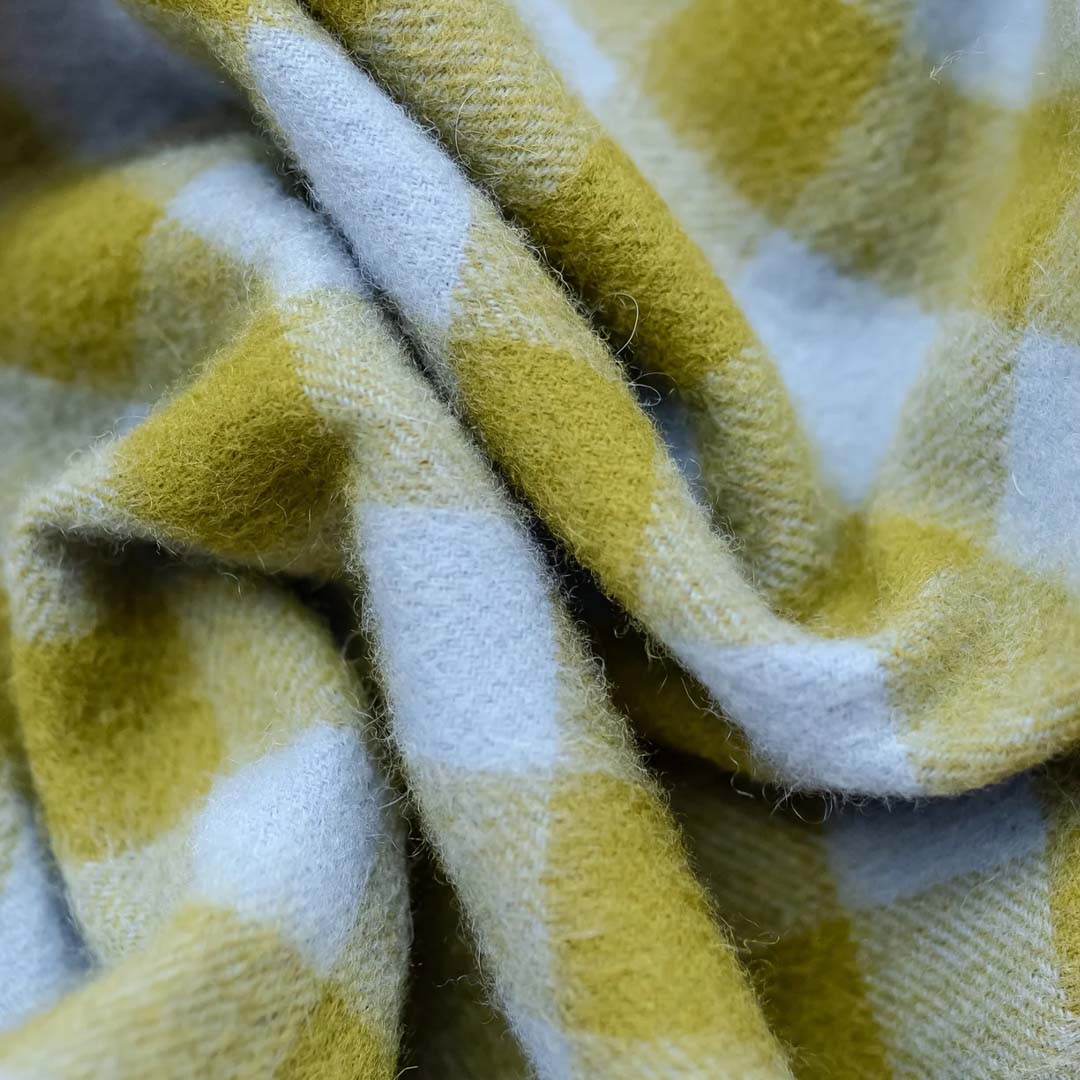 LAMBSWOOL OVERSIZED SCARF - MOSS GINGHAM