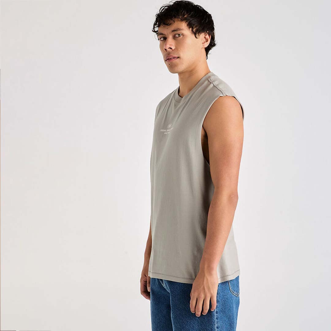 DENIM CO MUSCLE TEE | STONE STEEL