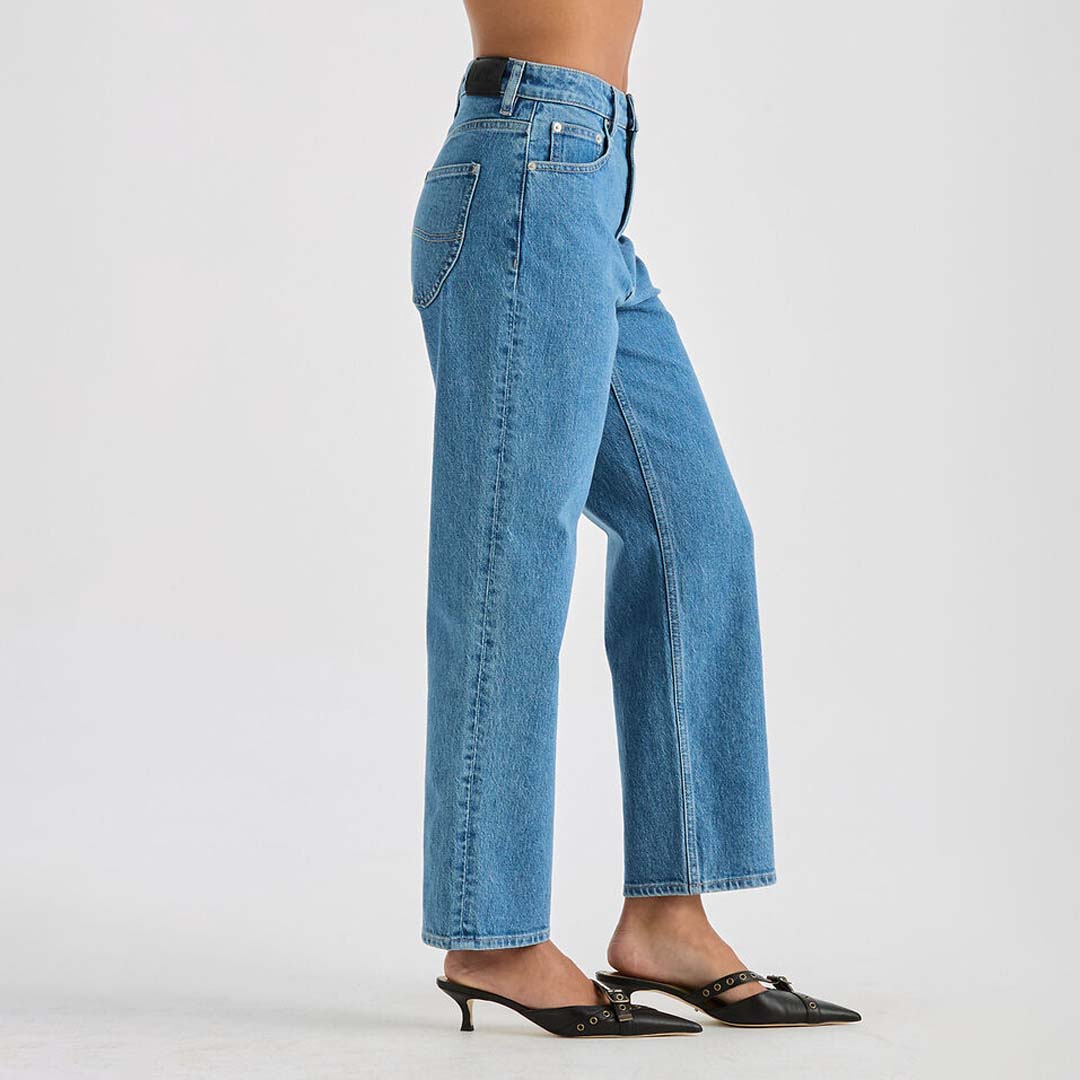 HIGH STRAIGHT CROP JEAN | COBALT BLUE