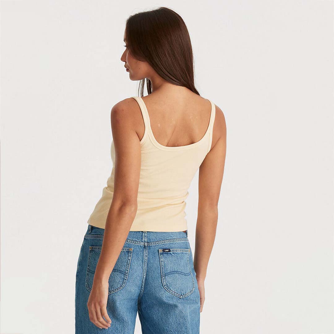 OVAL ESSENTIAL RIB CAMI | BUTTER