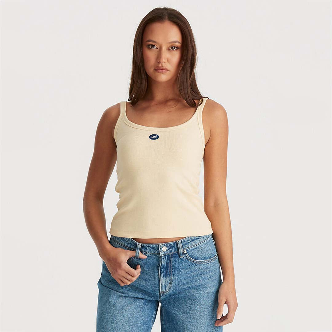 OVAL ESSENTIAL RIB CAMI | BUTTER