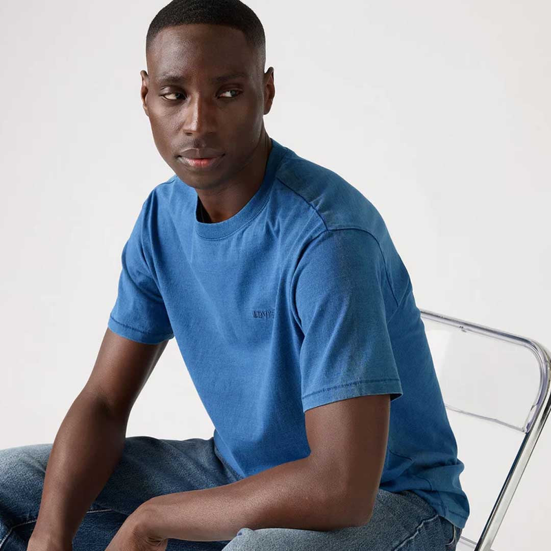 Red Tab Vintage Tee | True Indigo Mid Indigo