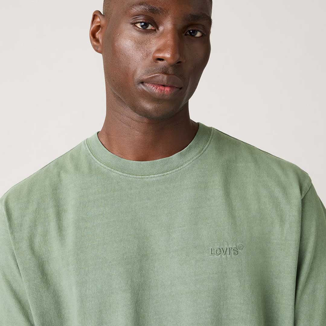 Red Tab Vintage Tee | Garment Dye Laurel