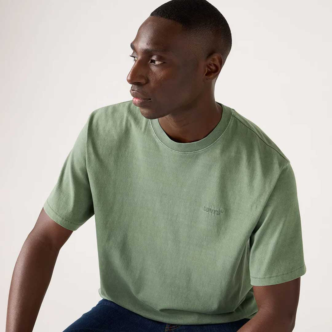 Red Tab Vintage Tee | Garment Dye Laurel