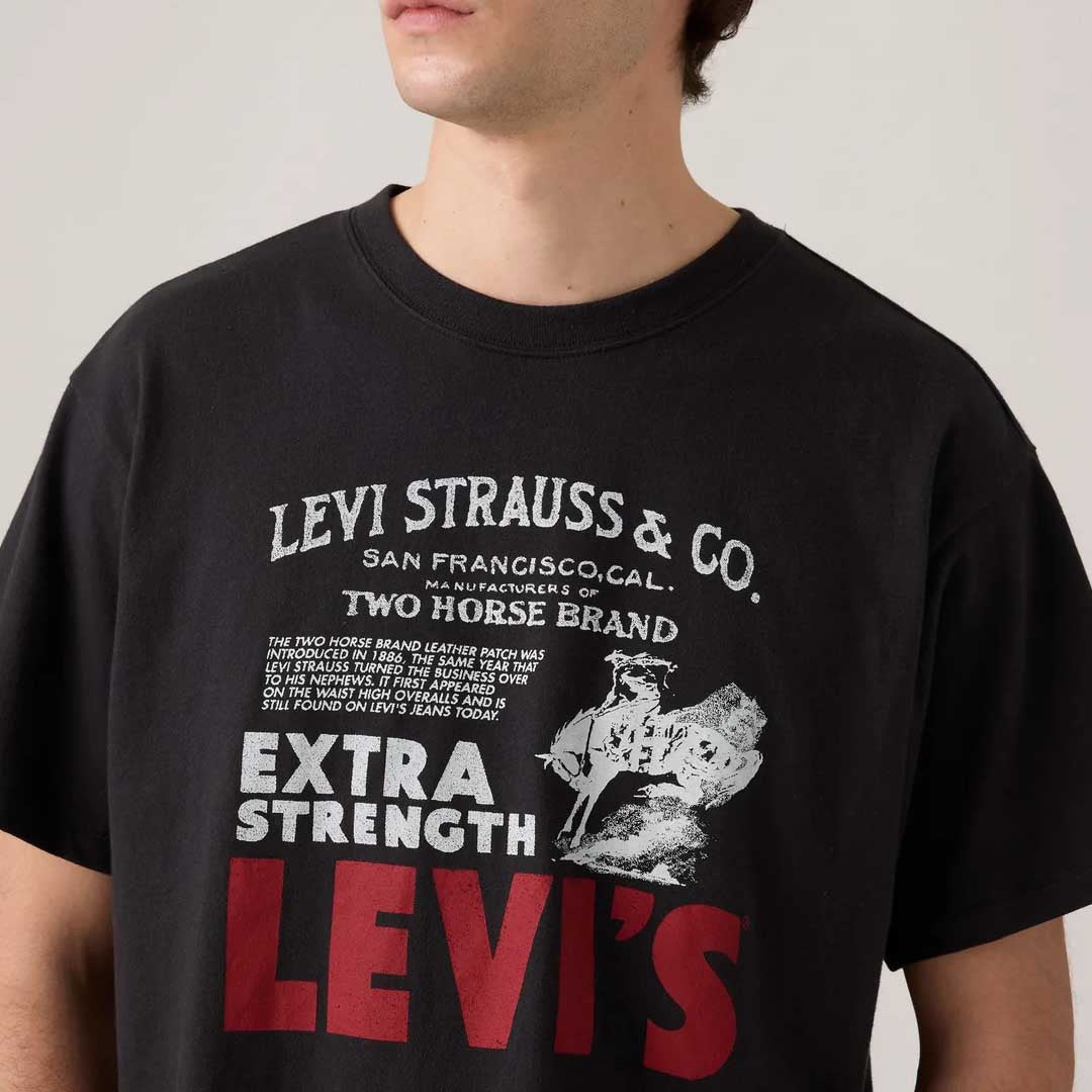 Vintage Fit Graphic Tee | Archival Poster Jet Black