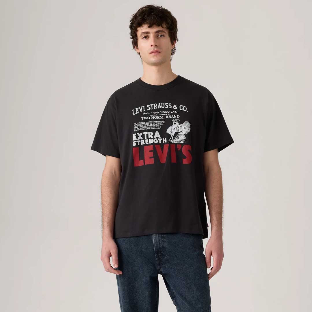 Vintage Fit Graphic Tee | Archival Poster Jet Black