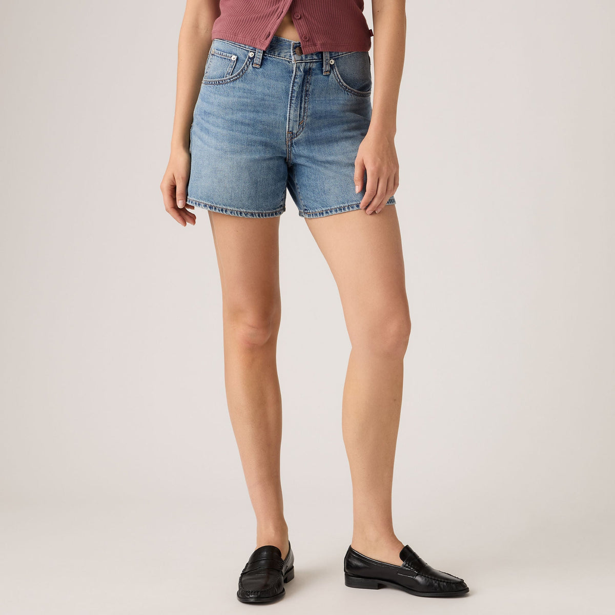 Cinch Mid-Thigh Shorts | Lift Up Short — hero/front waist-to-hem fit