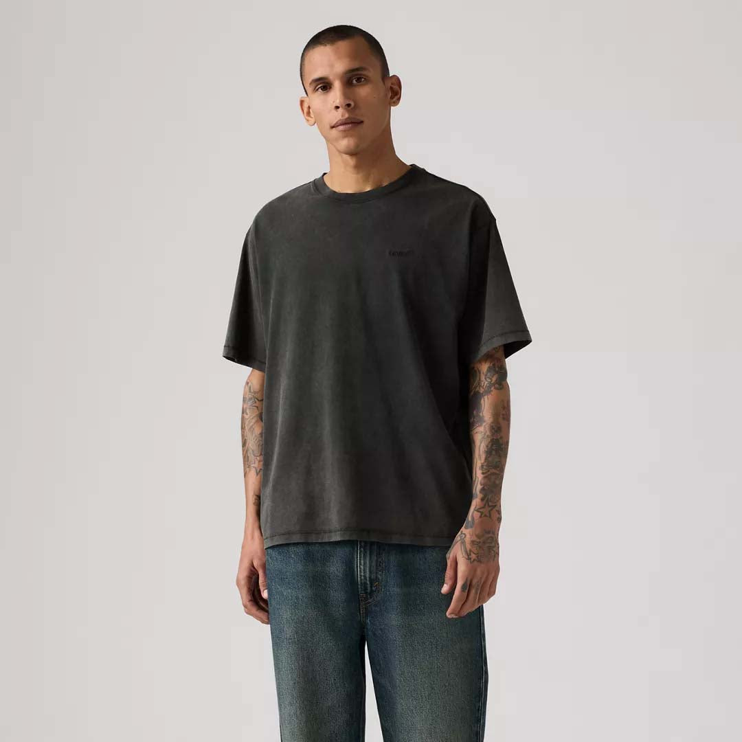Red Tab Vintage T-Shirt | Jet Black