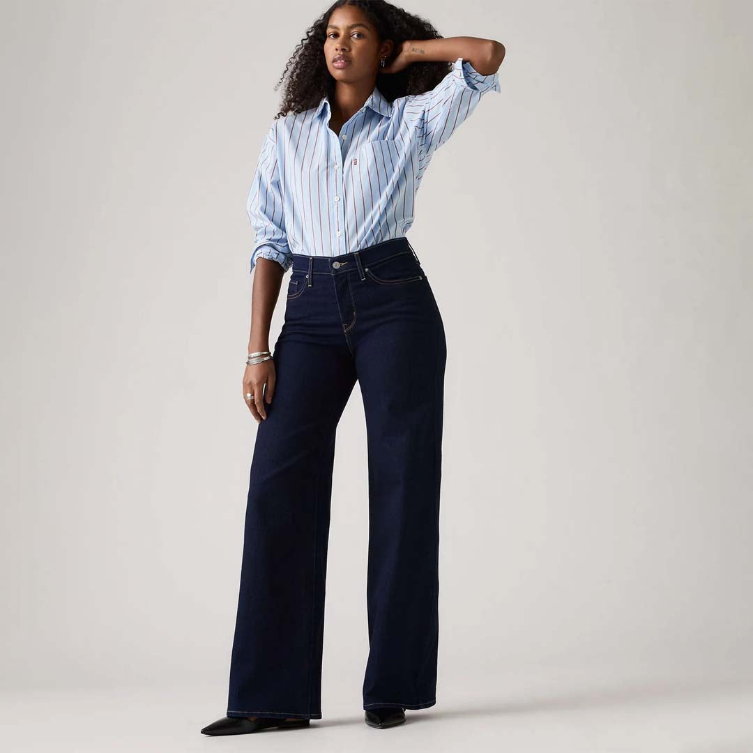 318 Shaping Wide-Leg Jeans | Darkest Sky