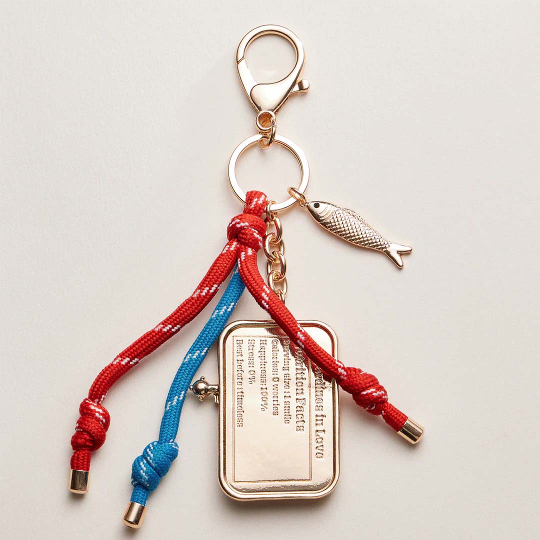 Sardine Tin Keychain | Red