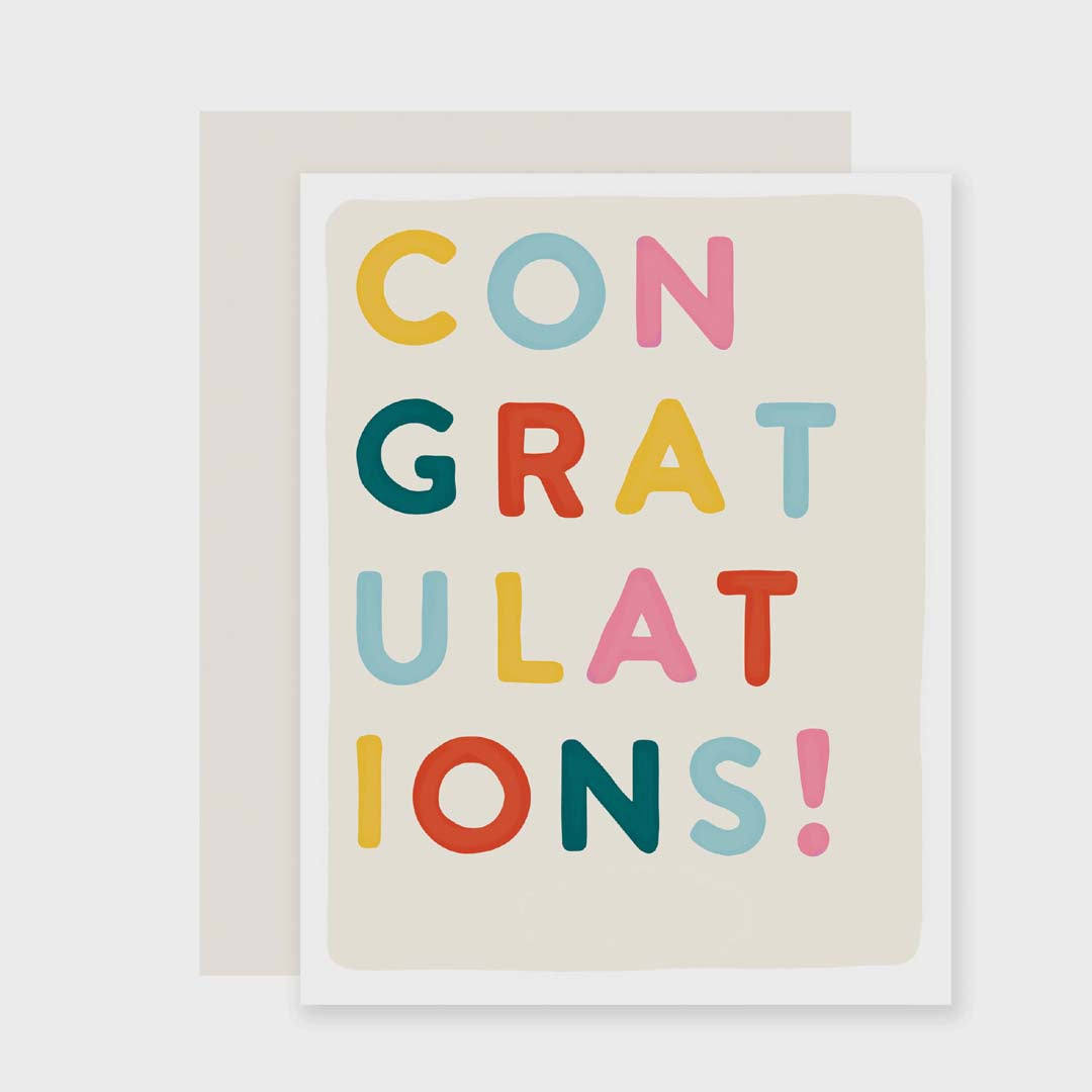 Congrats Card | Block Letter Congratulations