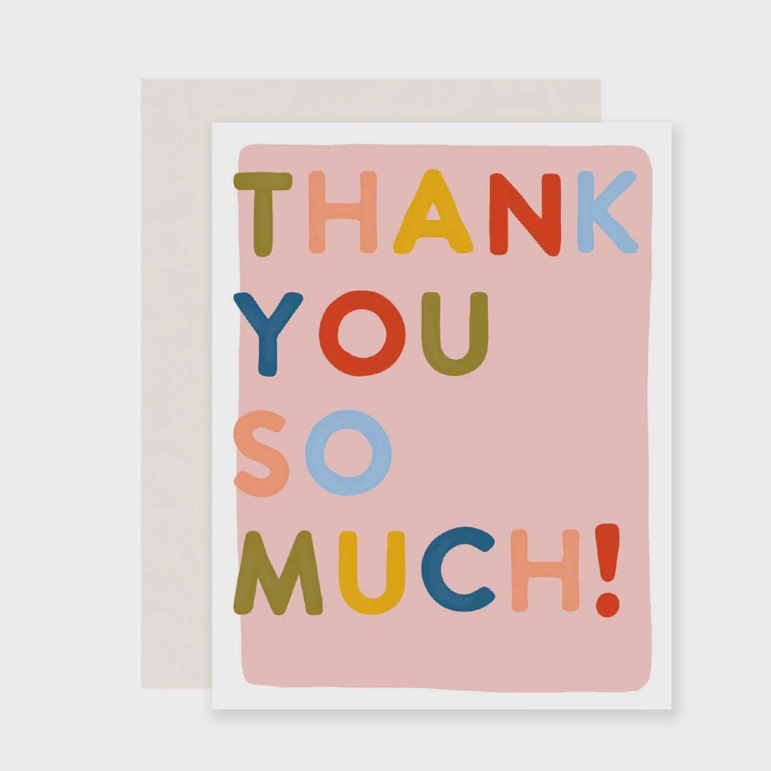 Thank You Card | Block Letter Thank You