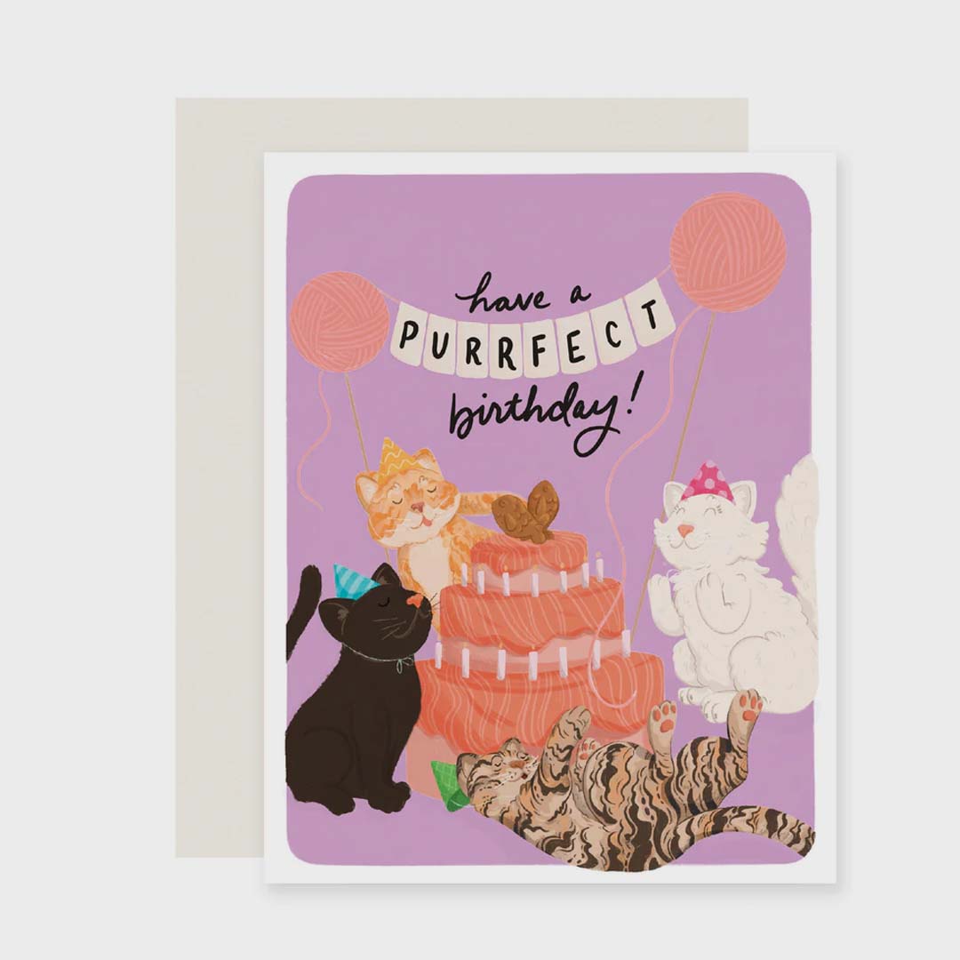 Birthday Card | Purrfect Cat Cake
