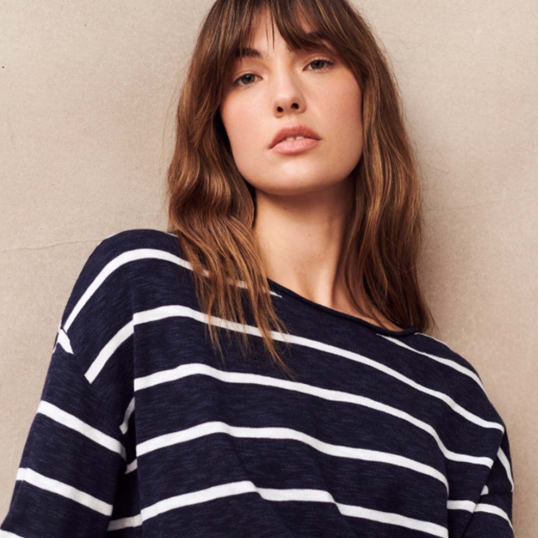 MINNIE TOP | NAVY & WHITE STRIPE