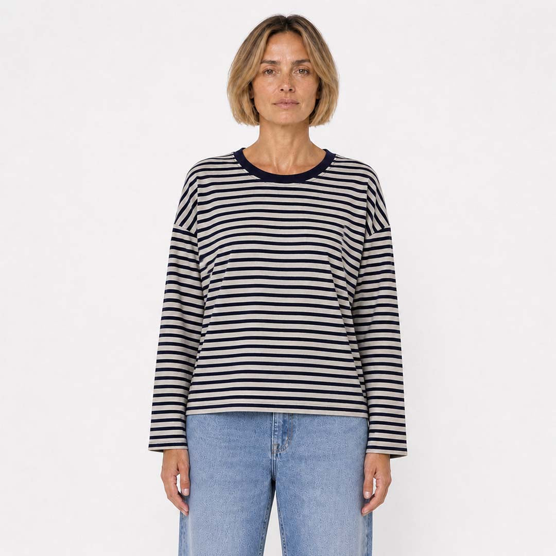 Drift Stripe Top | Navy Stripe