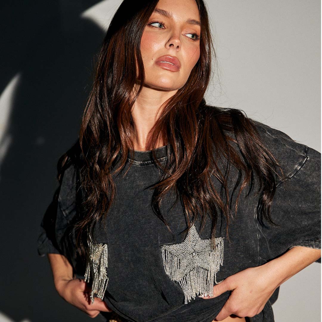 Sparkle Titty Tee | Black