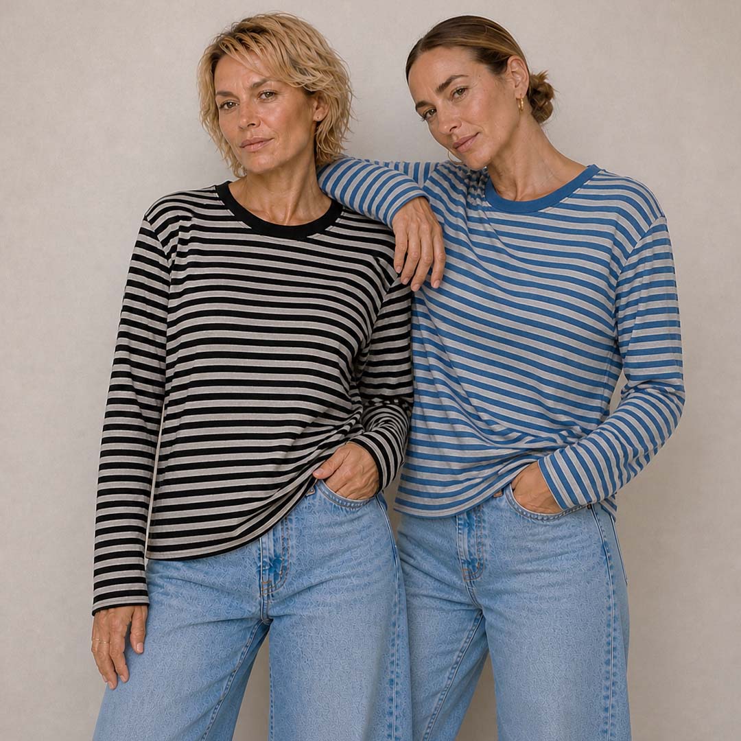 Athena Stripe Basic | Blue Stripe