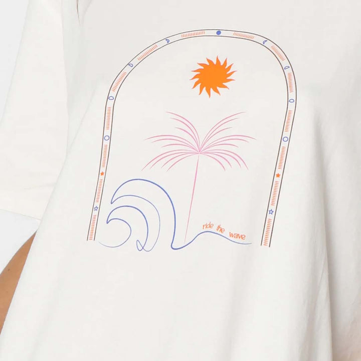 RIDE THE WAVE TEE | WHITE