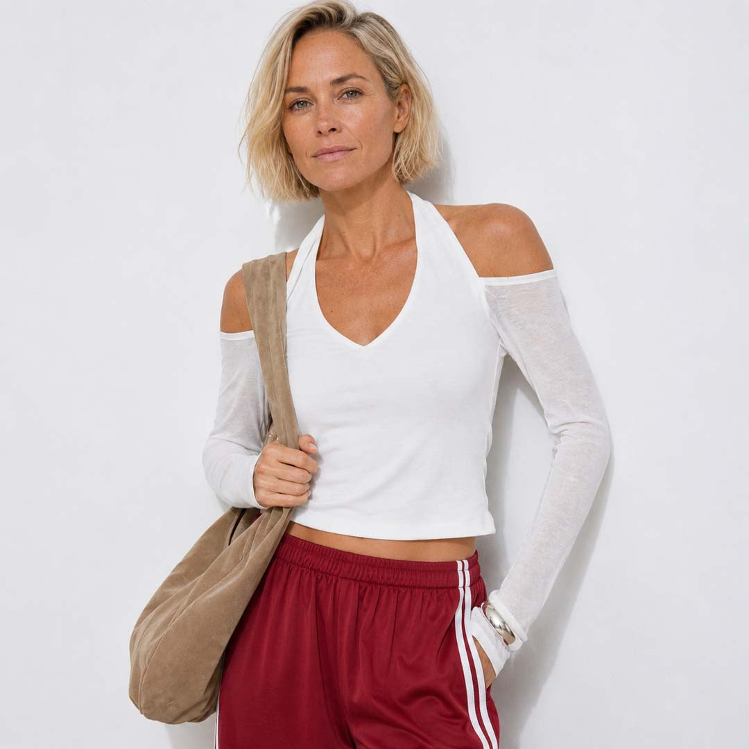 Sienna Cold Shoulder Top | White