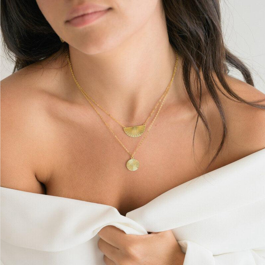 Indigo Necklace - Indigo & Wolfe - worn / lifestyle 2
