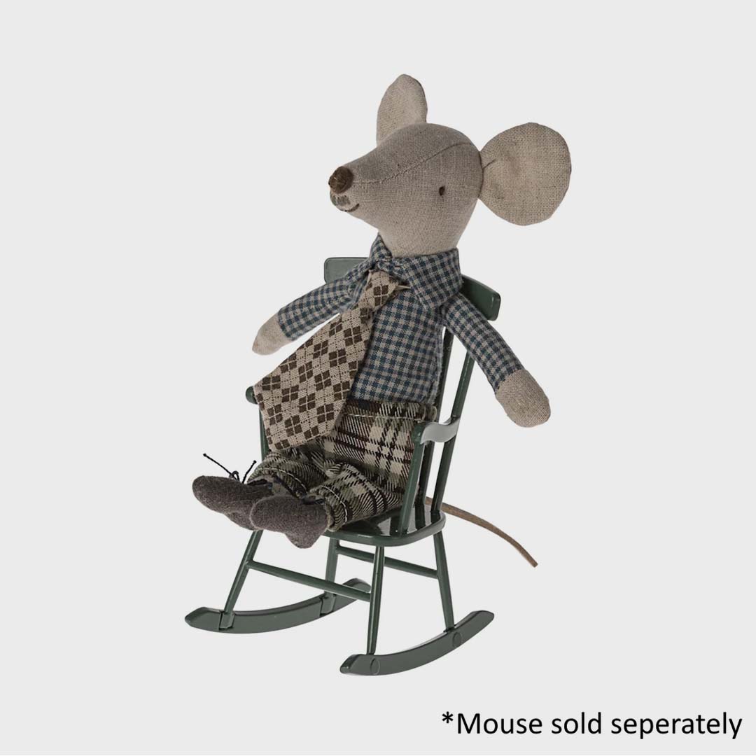 MOUSE ROCKING CHAIR | DARK GREEN