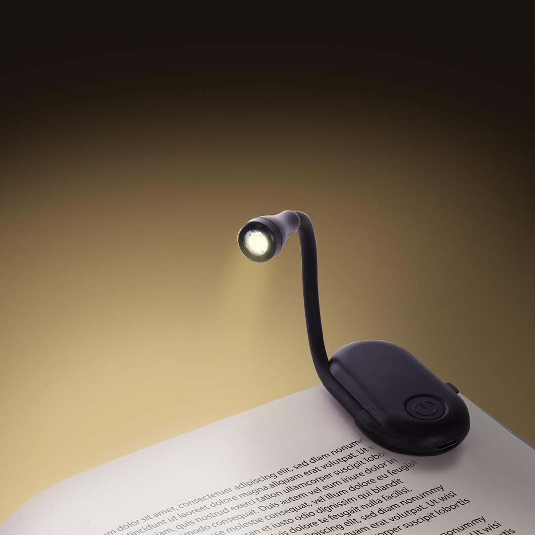 Rechargeable Clip on book light | Black