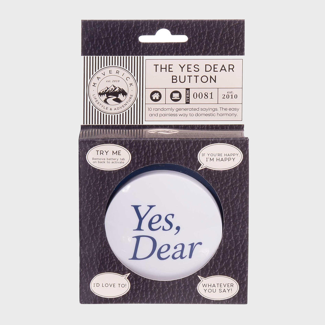 Yes Dear Button | Blue