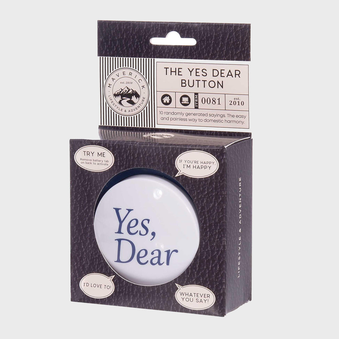 Yes Dear Button | Blue