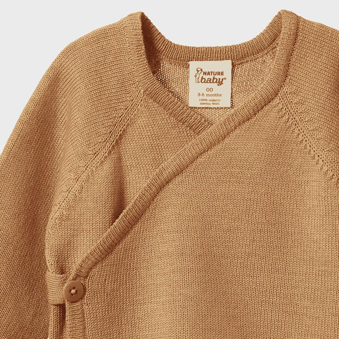 Merino Knit Kimono Jacket | Caramel