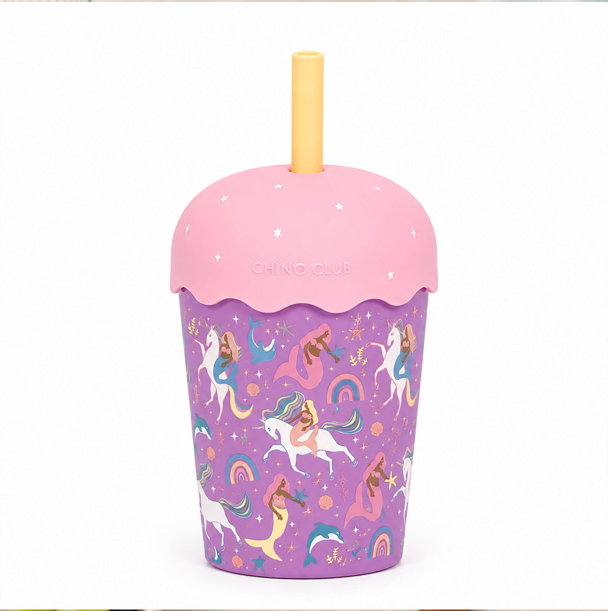 Mermaids and Unicorns Mini Smoothie Cup & Straw 200ml by Chino Club