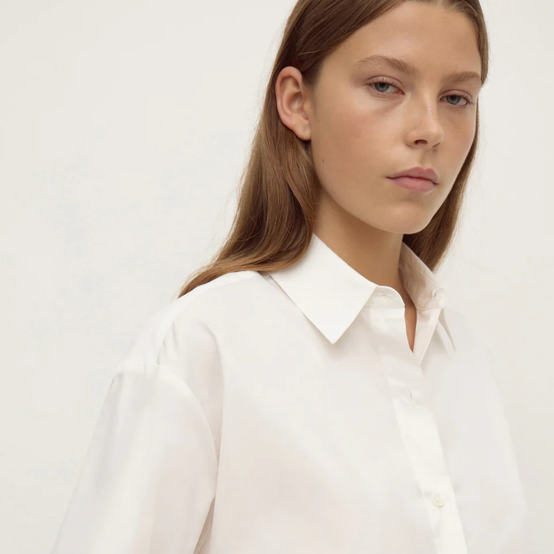 Micha Poplin Shirt | White